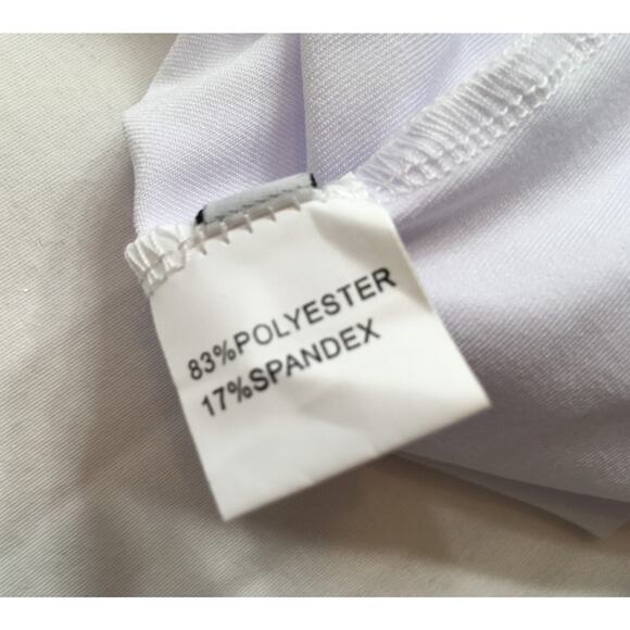 Crop Top Women's Small White Long Sleeve V-Neck - Picture 5 of 5